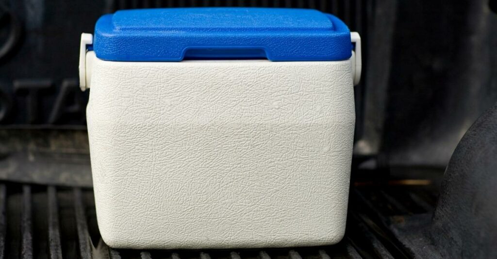 picture of a cooler that can be used to keep food warm for a party