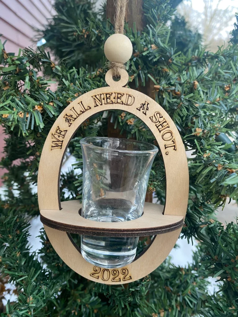 Shot Glass Charistmas Tree Ornament