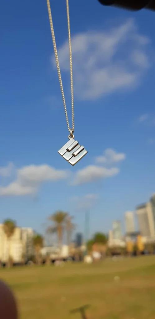 Sterling silver Piano Keyboards Pendant