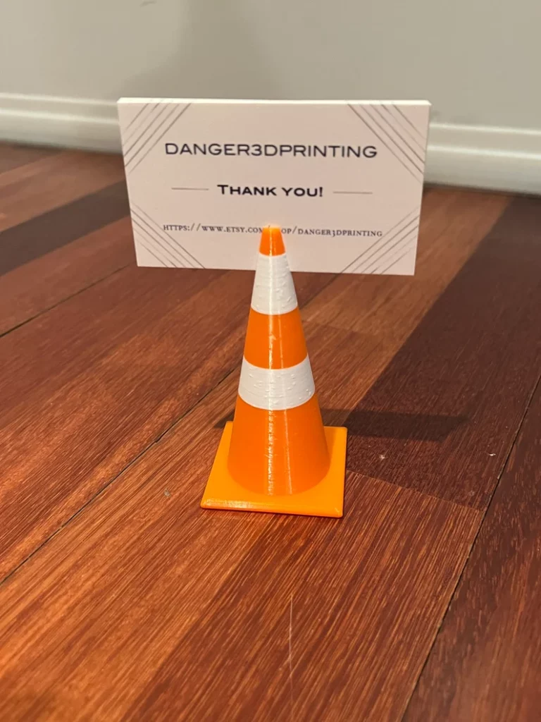 Traffic Cone Business Card Holder