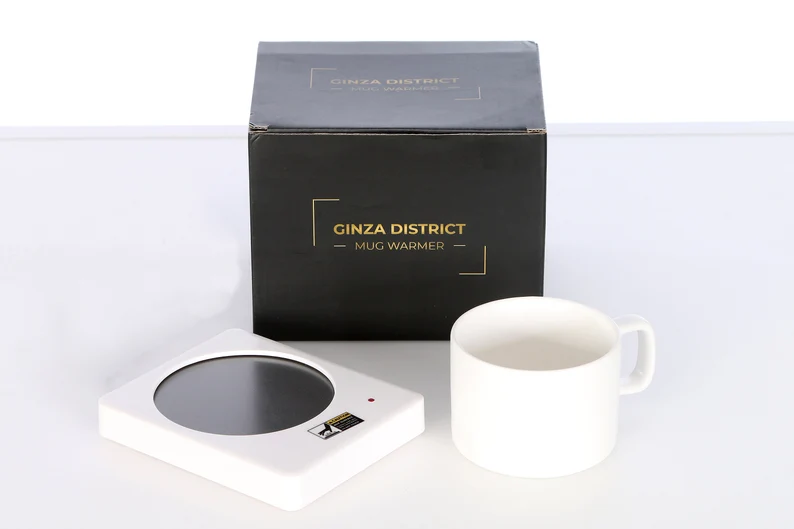 Wall Plug Coffee Mug Warmer with Ceramic Cup Electric Cup Warmer