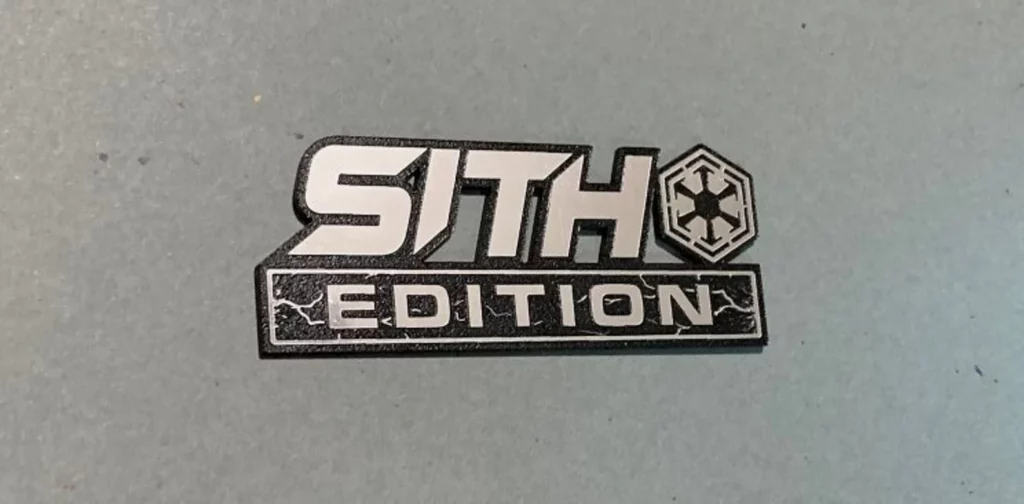 sith edition car emblem