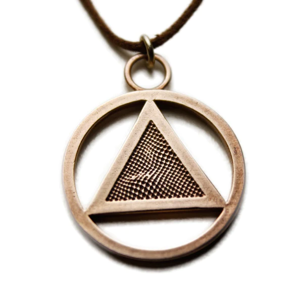 AA Symbol Peace Bronze Pendant Necklace