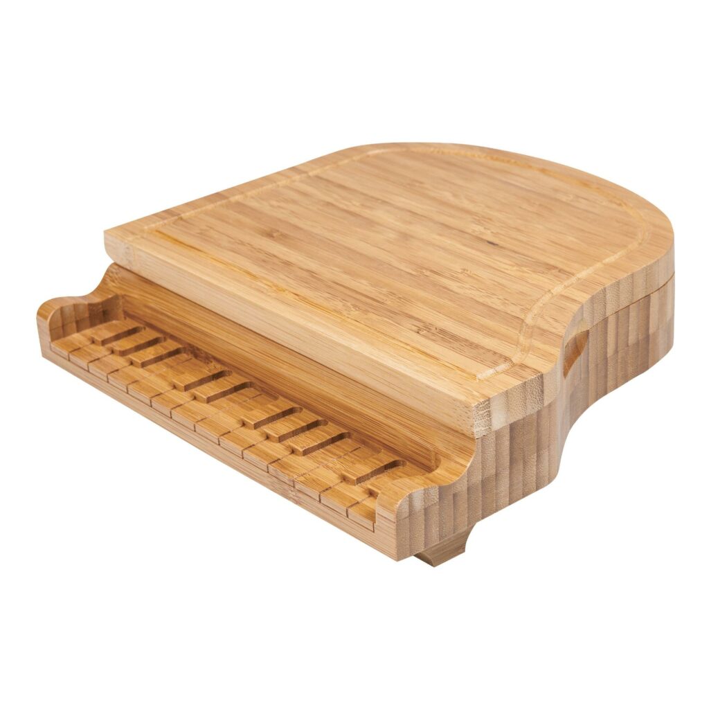 Bamboo Grand Piano Cheese Board Set