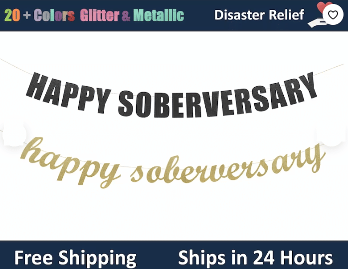 Happy Soberversary banner