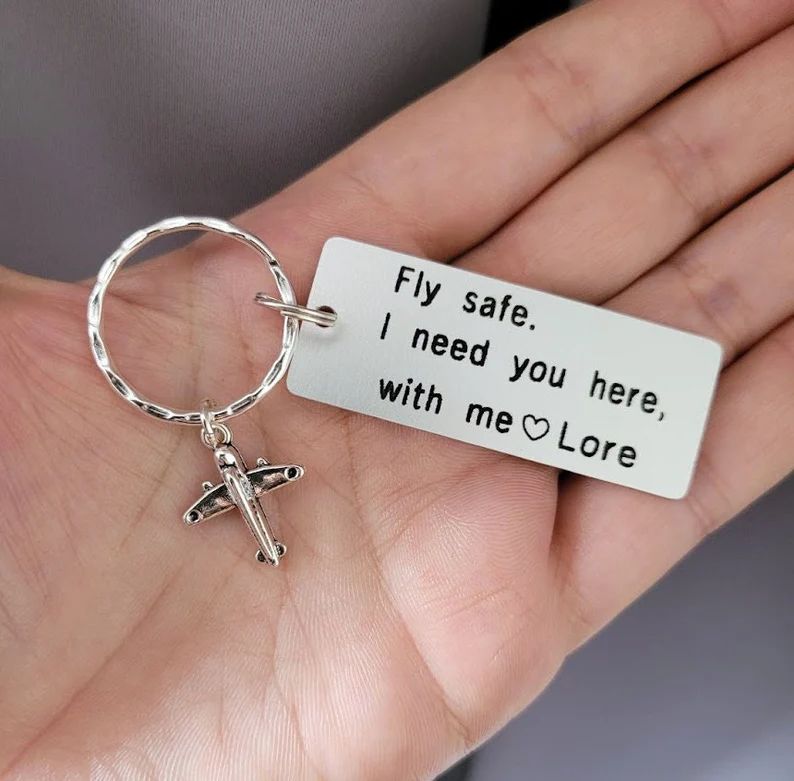 Personalized Fly Safe Key Chain