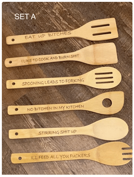Personalized Funny Wooden Spoon Set