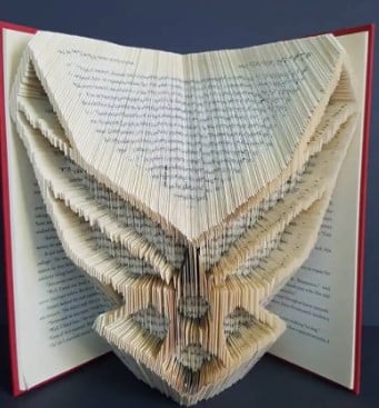 Air Force Folded Book Art