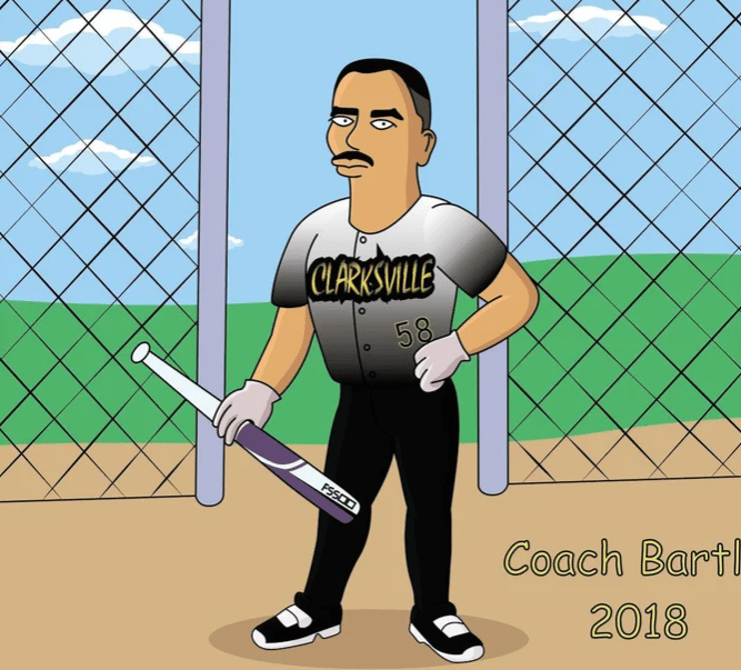 Baseball Coach Custom Cartoon Portrait