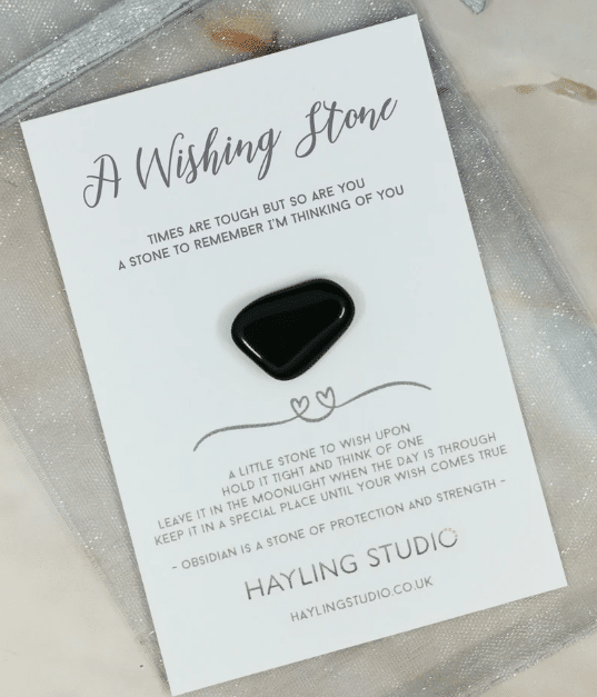 Crystal Obsidian Wishing Stone