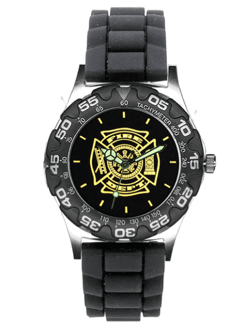 Fire Department Medallion Engravable Dive Watch