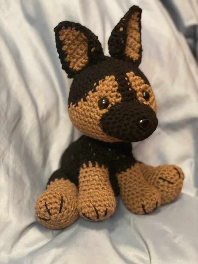 Handmade Crocheted German Shepherd Plushie