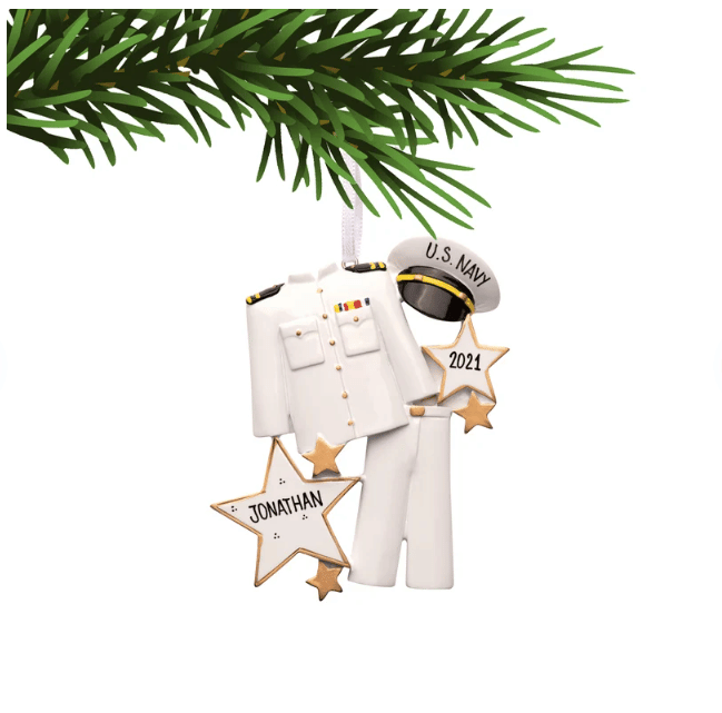 Navy Uniform Christmas Ornament
