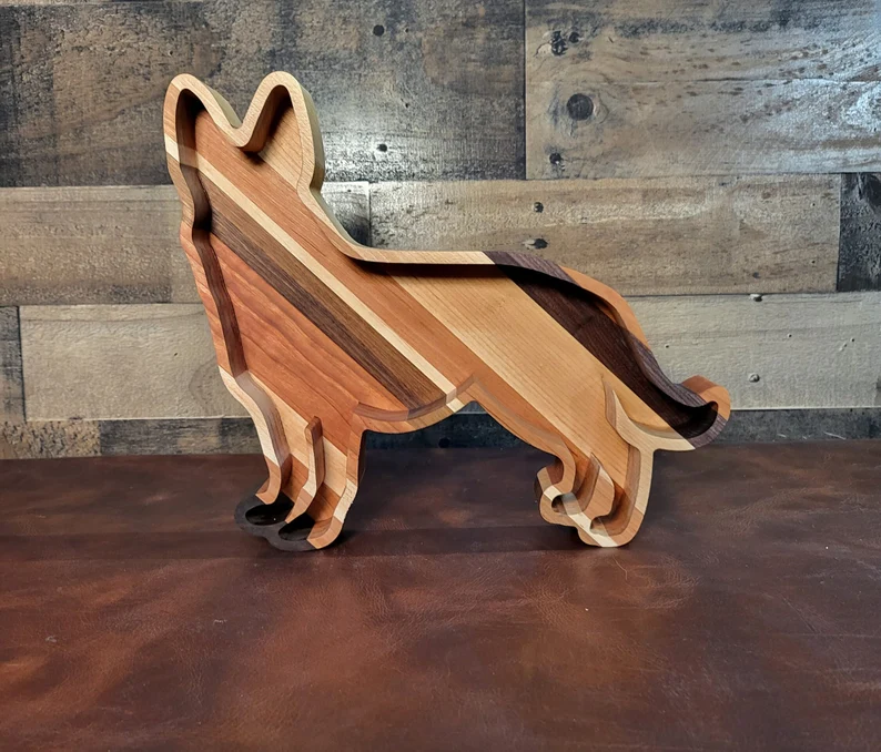 Personalized German Shepherd Wood Tray