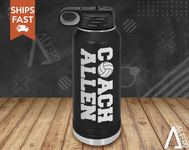 Personalized Volleyball Coach Water Bottle