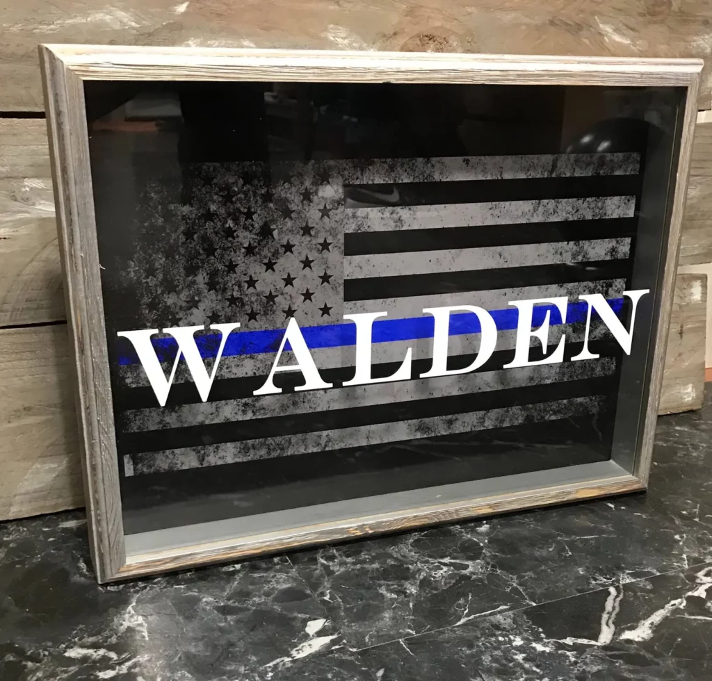 police officer shadow box