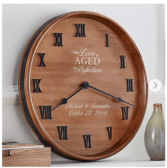 Anniversary Wine Barrel Clock