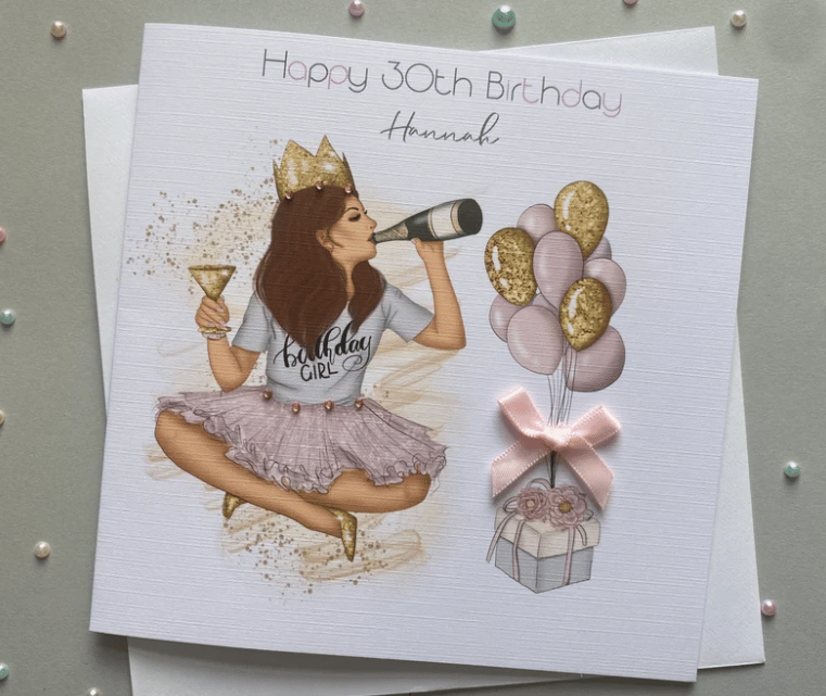 Beautiful and Personalized Happy Birthday Card for Her
