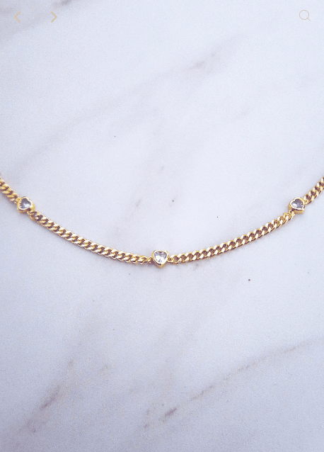 Diamond Heart Bezel Necklace