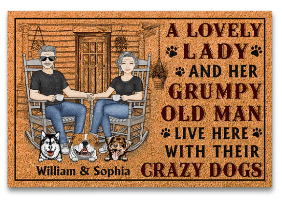 Dog Couple Custom Doormat
