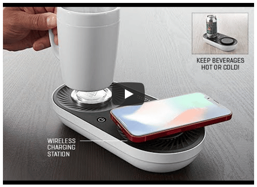 Heating Cooling Beverage Base with Wireless Charging