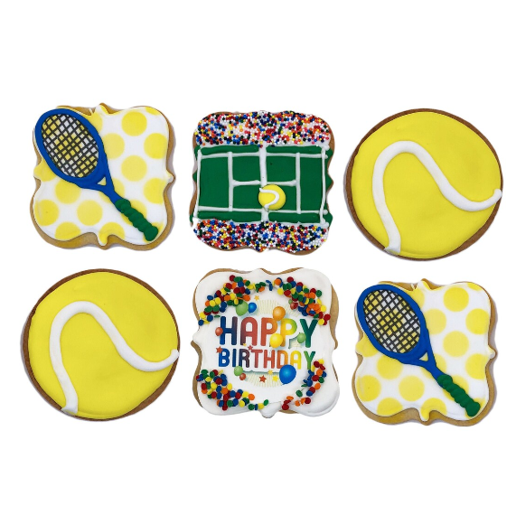 Tennis Themed Shortbread Cookies