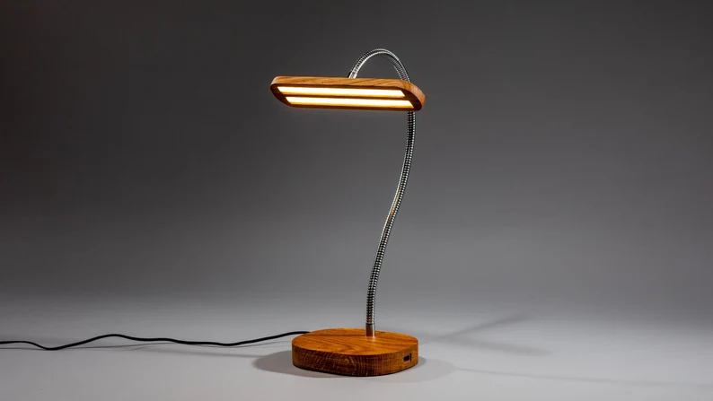 Wooden Desk Led Lamp