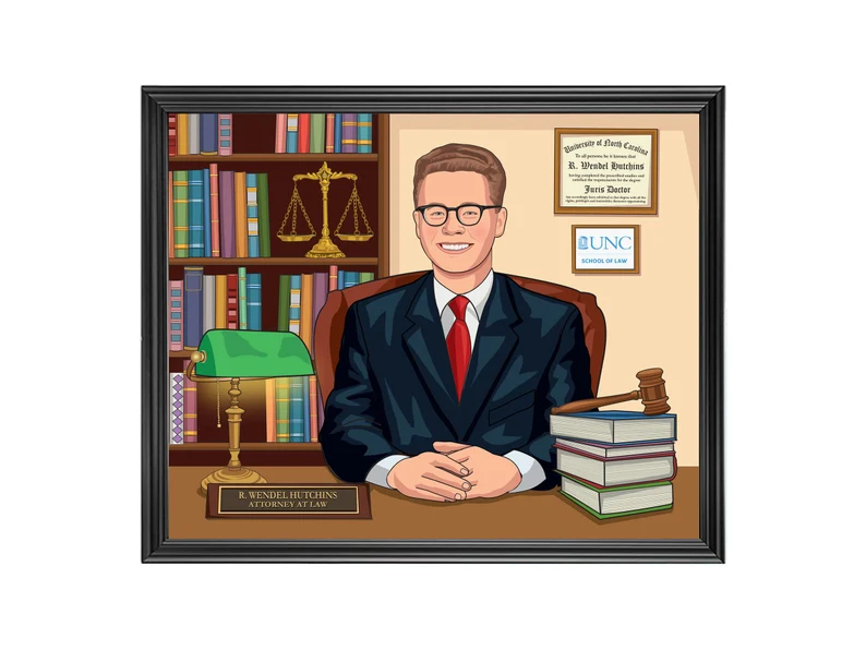 Custom Caricature Lawyer Portrait
