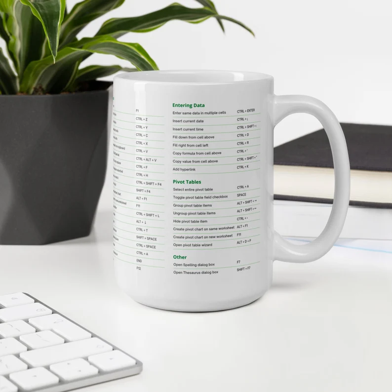 Excel Shortcut Mug