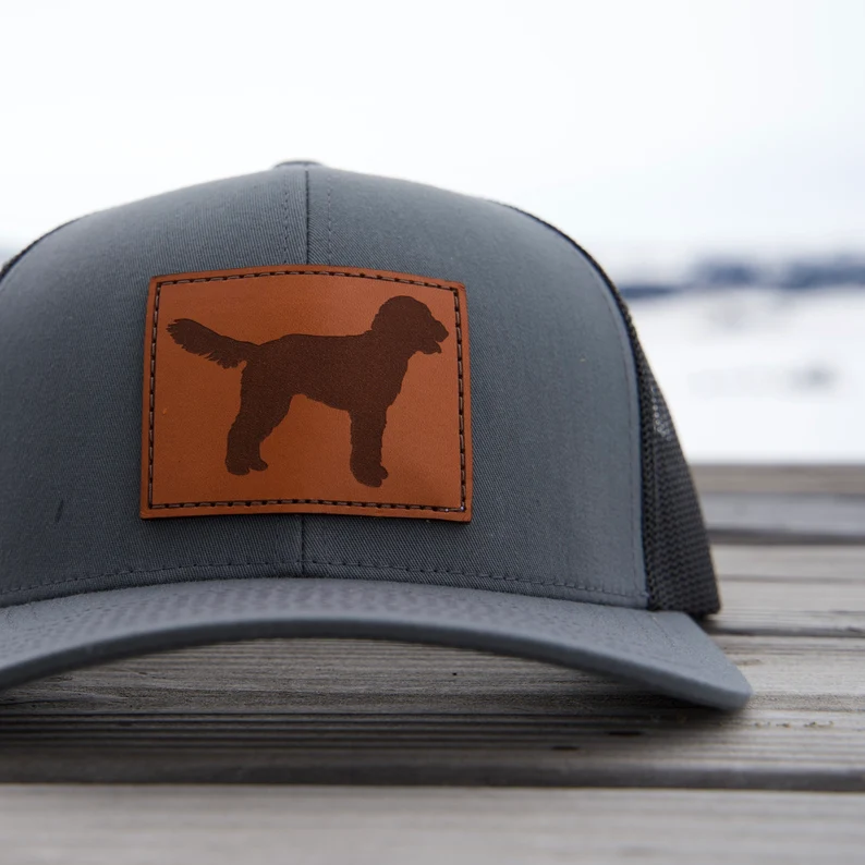 Goldendoodle Leather Patch Hat