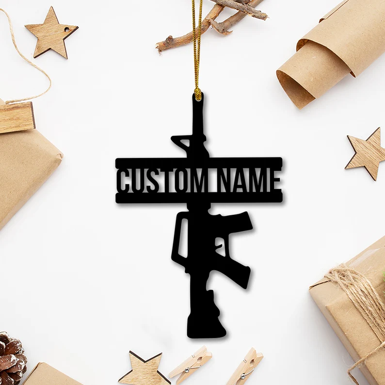 Personalized Gun Ornament