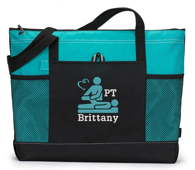 Physical Therapist Zippered Tote Bag
