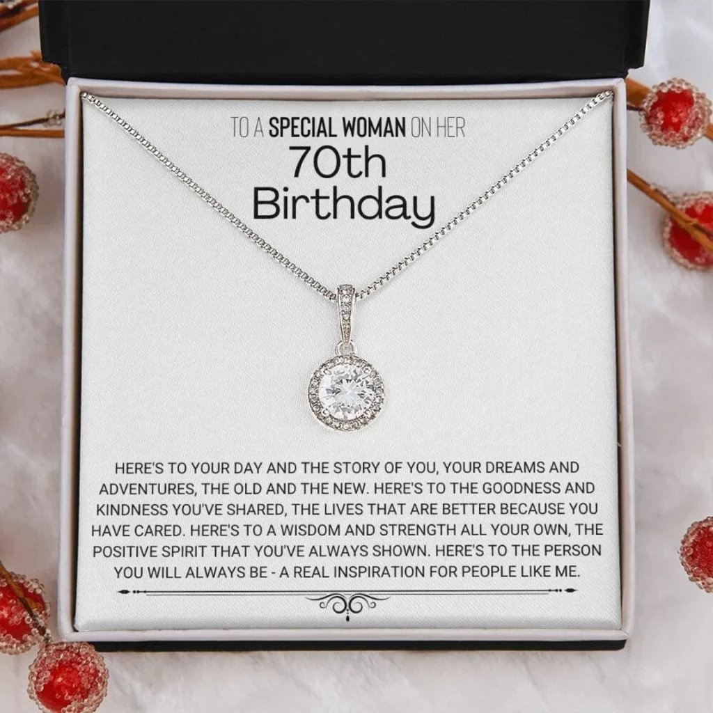 70th Birthday Gift Necklace