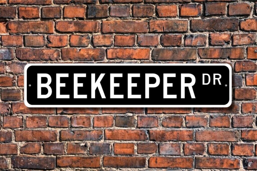 Beekeeper Street Sign Wall Decor 1