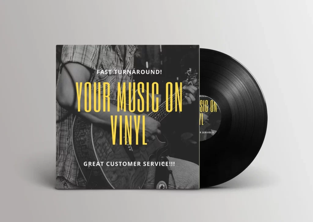 Custom 12inch Vinyl Record Handcrafted with Your Music