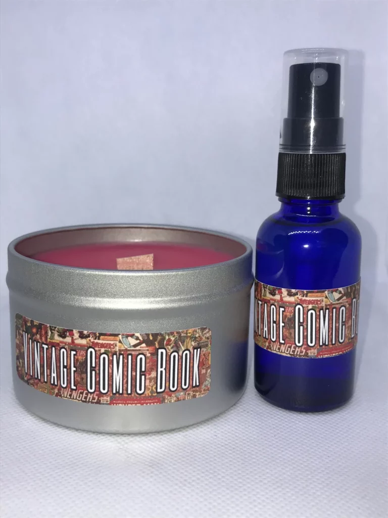 Vintage Comic Book Candle and Spray Gift Set