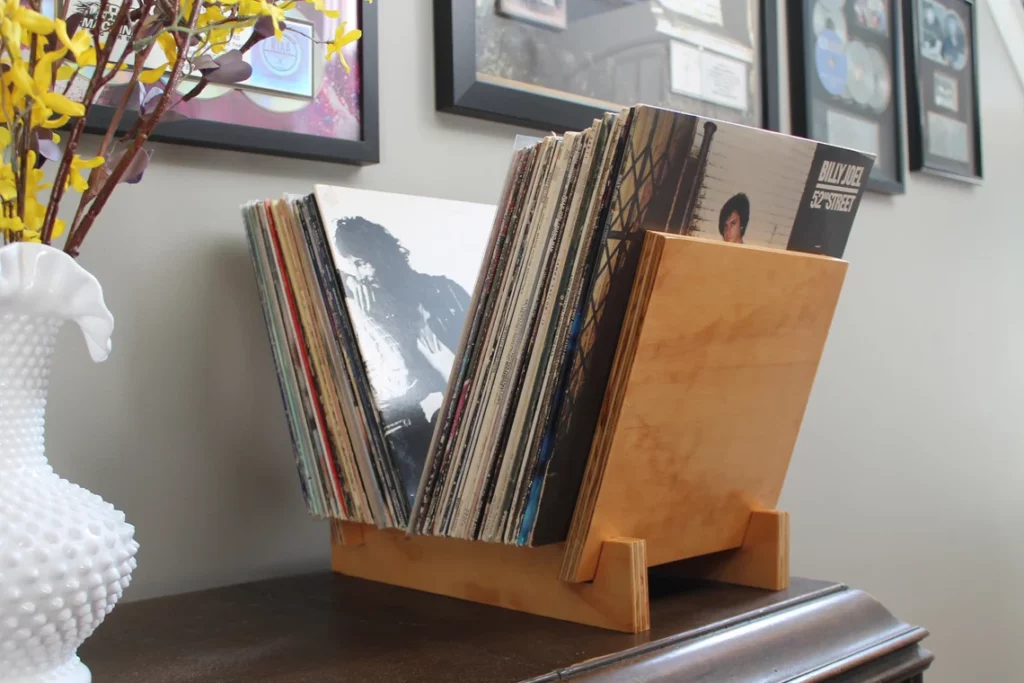 Vinyl Record Flip Rack Storage Display