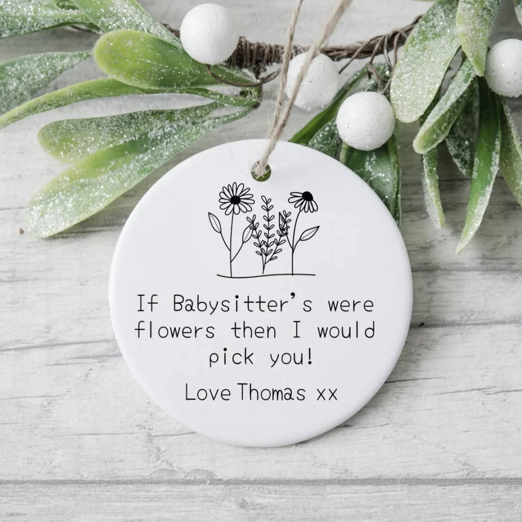 Personalized Babysitter Ornament
