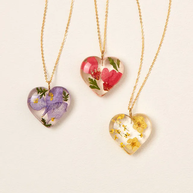 Flower Heart Necklace